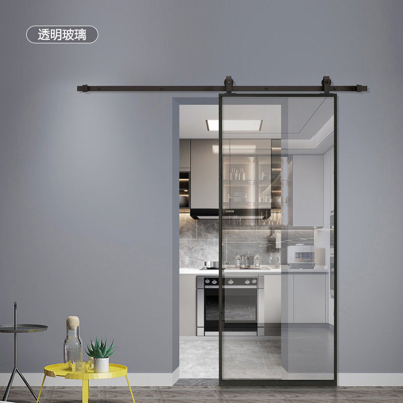 縮圖：Modern Minimalist Barn Door Aluminium Framed Glass Door 現代極簡門 極窄邊框 穀倉門 鋁質門 玻璃門
