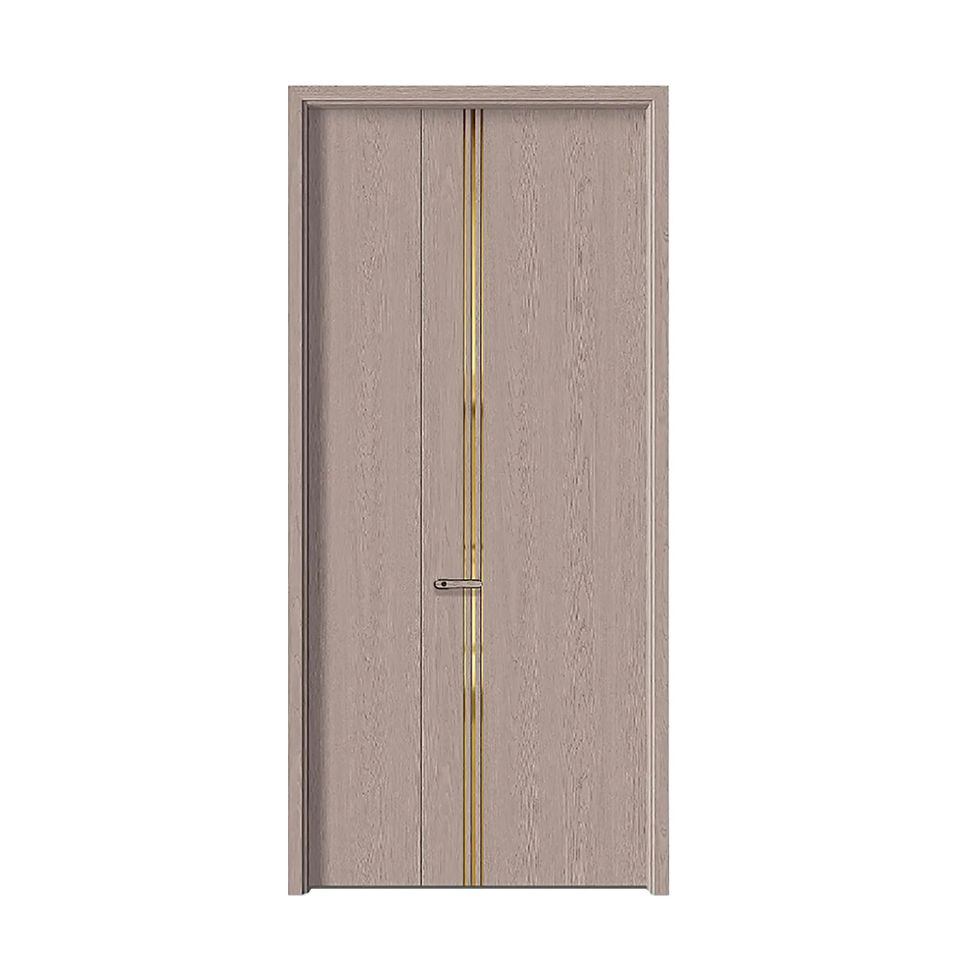 縮圖：Wooden Doors Z50（包木框和門鎖） 卡曼白橡4號 S-B6160-子母門 碳晶門 實木複合門 生態門 現代簡約風格