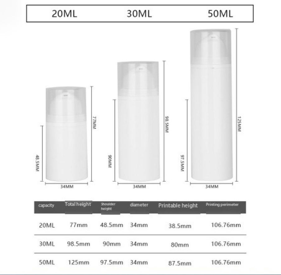 Thumbnail: 15ml 30ml 50ml Buckle Vacuum Lotion Bottle Skin Care Lotion Sub-Bottling