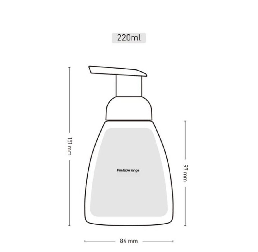 Thumbnail: 220ml Hand Sanitizer Empty Bottle