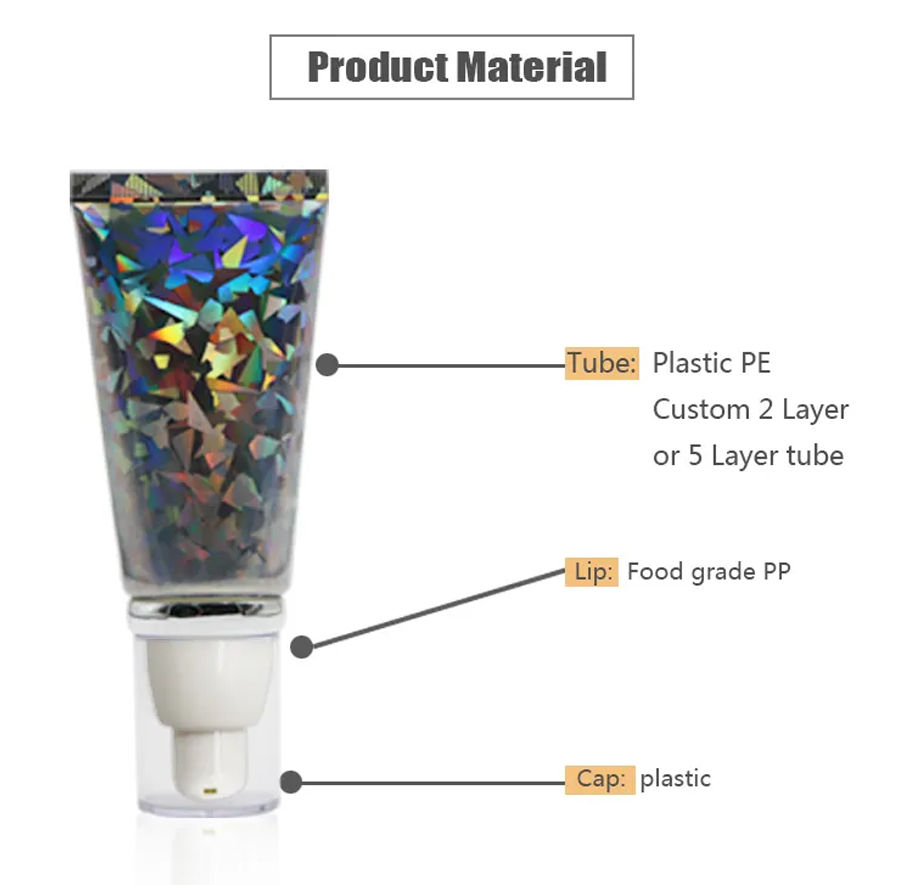 Thumbnail: Plastic Airless Pump Squeeze BB Cream Cosmetic Soft Tube