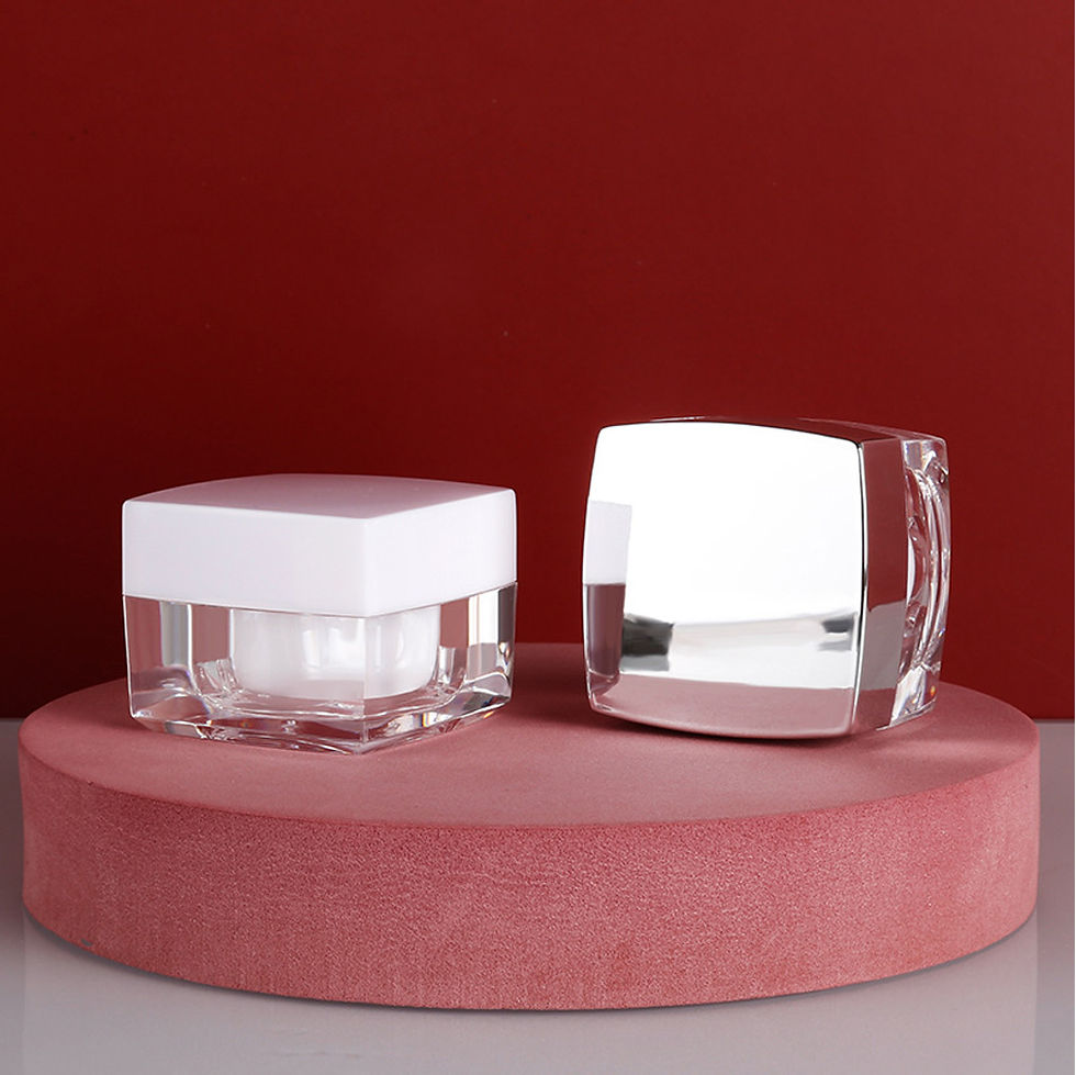 Thumbnail: 10g, 15g,30g,50g Square Acrylic Cream Jar