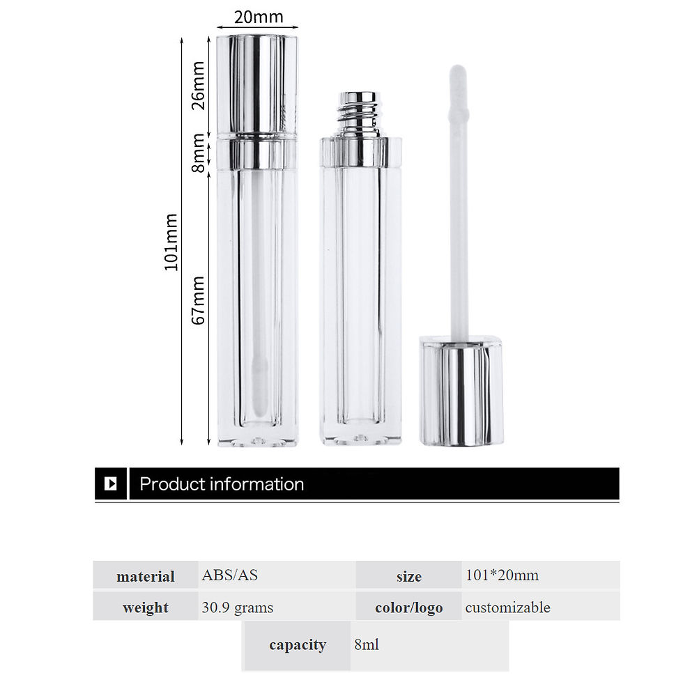 Thumbnail: 8ml Silver Square Transparent Concealer Tube Liquid Eye Shadow