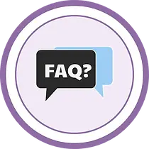 A clickable icon linking to the FAQ page