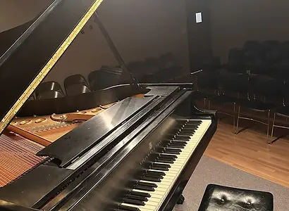 Piano on stage