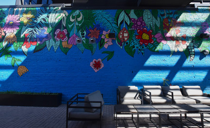 Upside Down Garden Mural