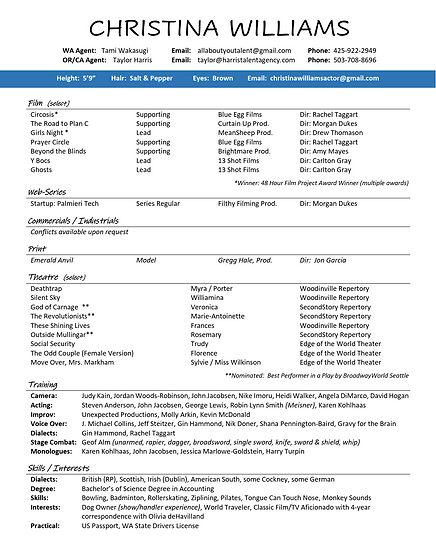 Christina Williams Film Resume 5.2025.png