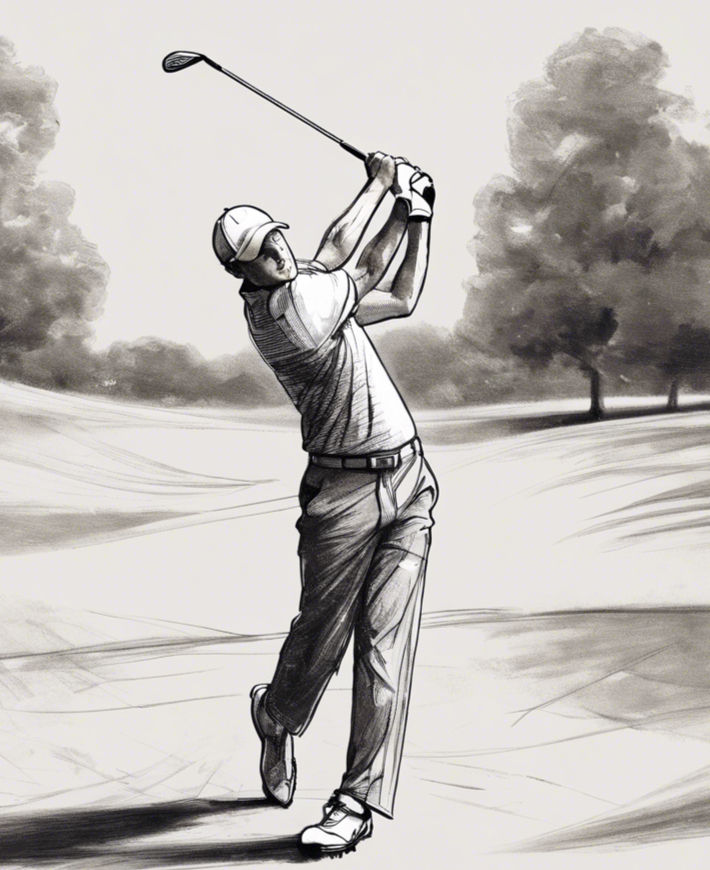 Ai generated golfer finishing his swing