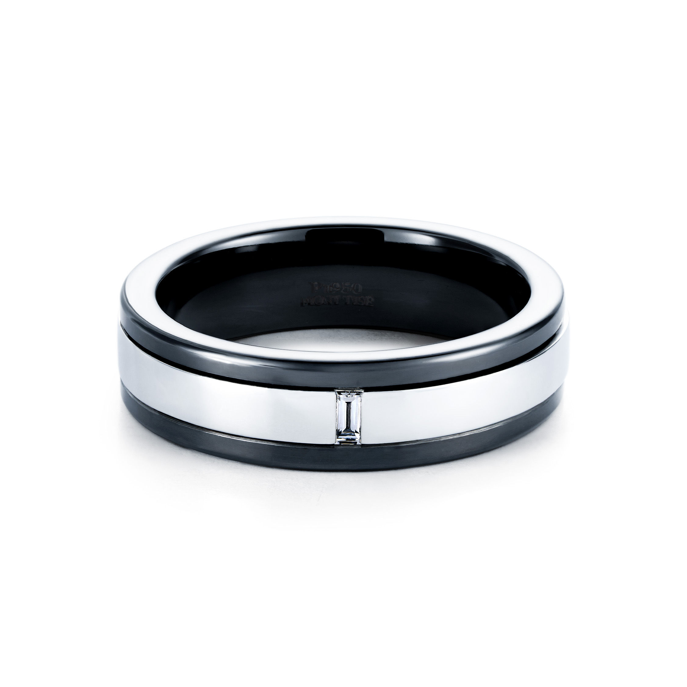 Minuit à l’Alexandre · Ombre et Lumièr | Men's Wide Band Baguette Diamond Ring