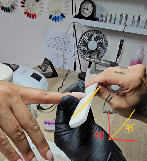 how to file downgrowing nails