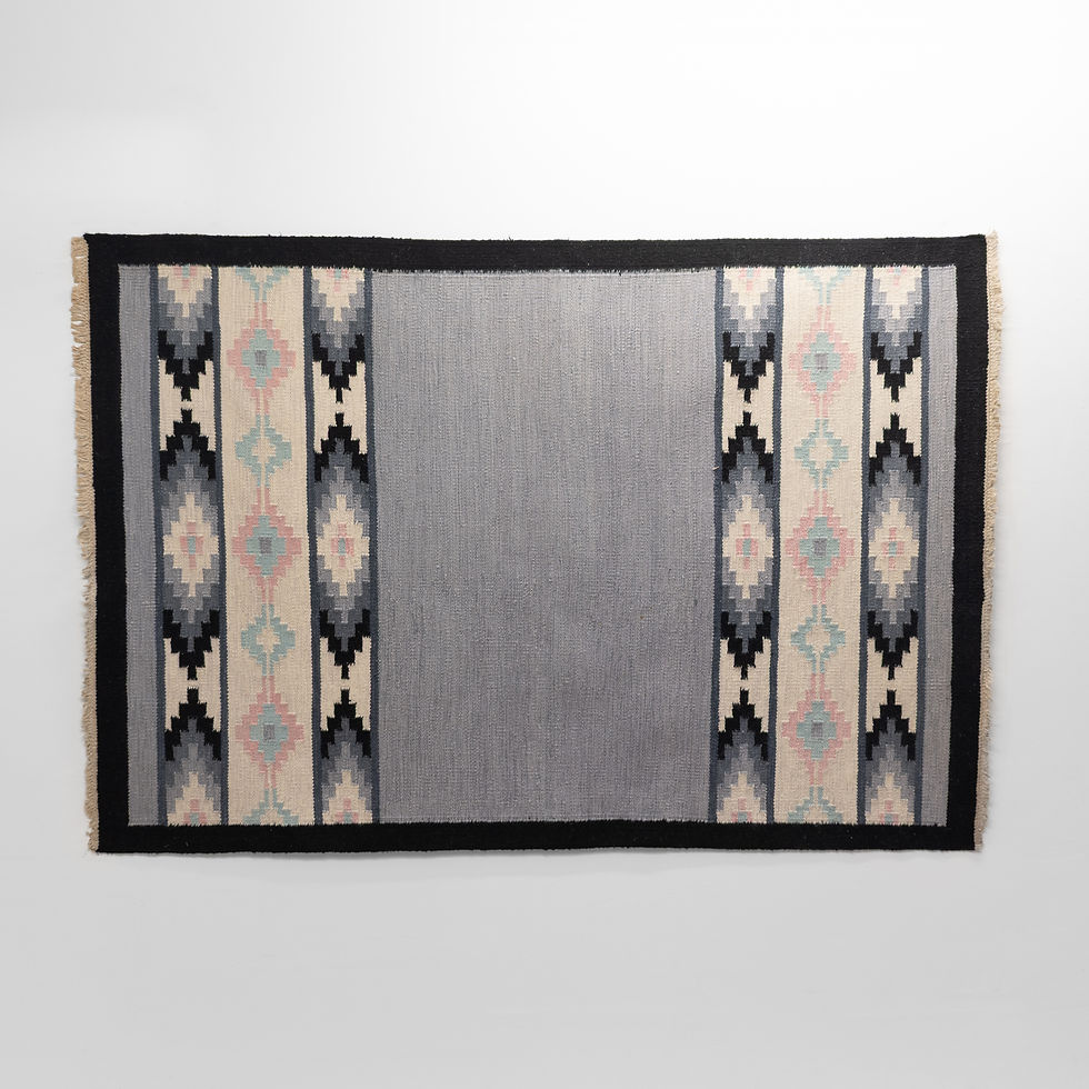 Thumbnail: Mid-Century Swedish Kilim in Tones of Grey