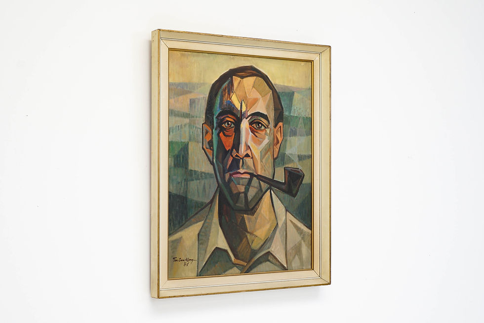 Thumbnail: Cubist Portrait of a Man Smoking a Pipe