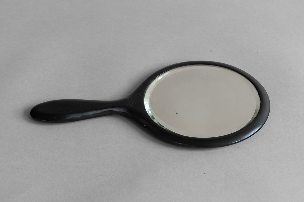 Thumbnail: Small Ebonised Hand Mirror