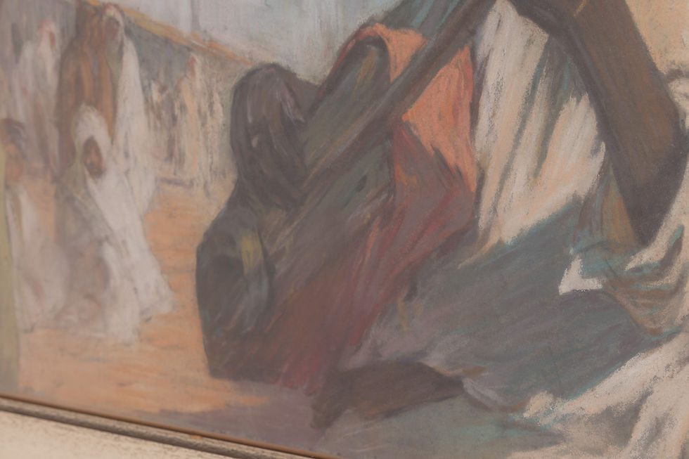 Thumbnail: Musician Playing to a Crowd in Pastel
