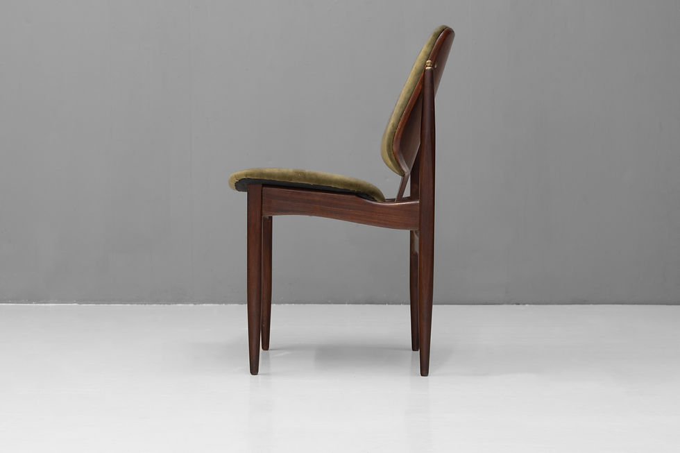 Thumbnail: Pair of Mid-Century Teak Side Chairs