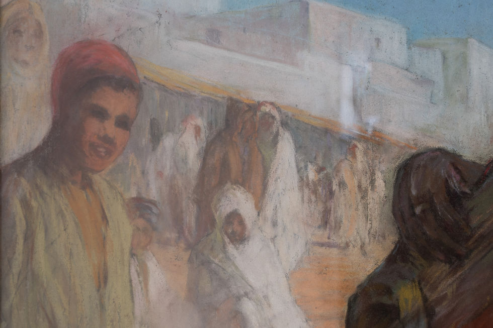 Thumbnail: Musician Playing to a Crowd in Pastel