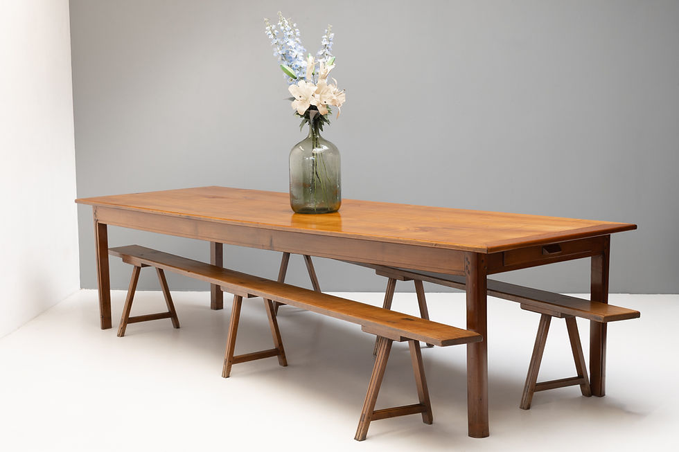Thumbnail: Pair of Long Cherry Benches