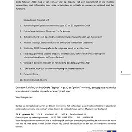 Epitaaf vzw biedt een rijke nieuwsbrief vol informatie en rondleidingen over grafkunst en erfgoed. Sluit aan en ondersteun het behoud van graftekens en het Museum voor Grafkunst. Ontdek cultuur met Epitaaf!