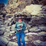 Author and Creator Ellen E. Sutherland on the Kempt Shore, Nova Scotia