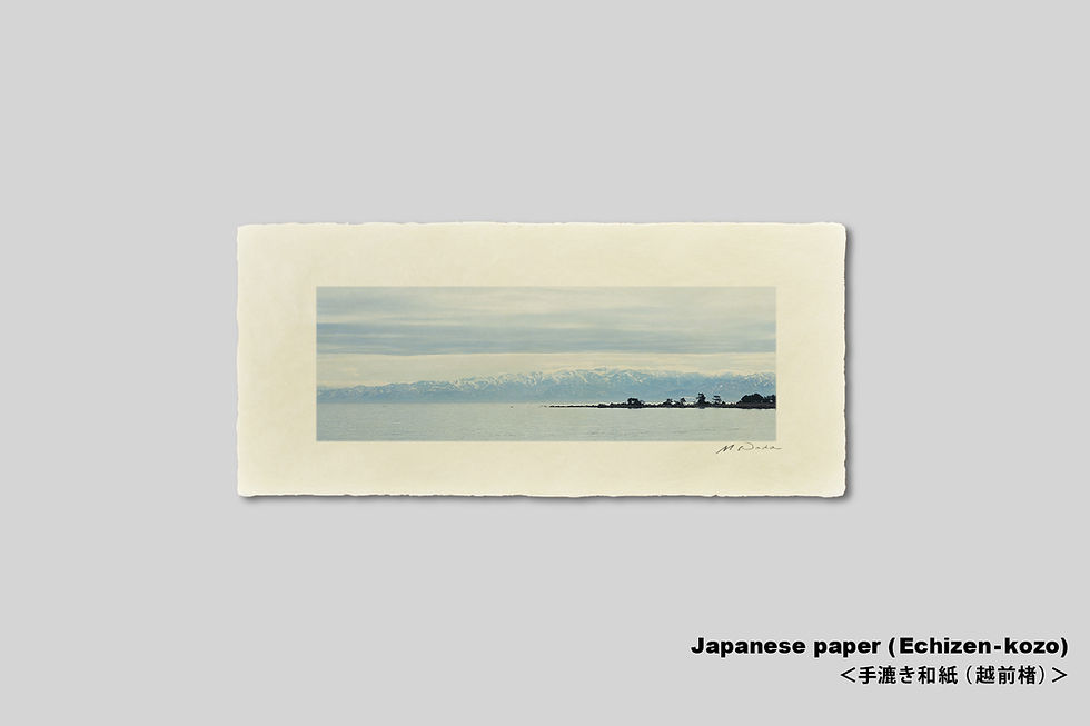 サムネイル： 写真,日本,海,インテリアフォト,能登半島,手漉き和紙,和モダン,和室,立山連峰,横長,アート,額入り,ギャラリー,IGREBOW,写真販売,写真を飾る,額装,額縁,おしゃれ,プレゼント