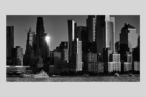 ニューヨーク マンハッタン風景 写真|モノクロ,インテリア,アート,額