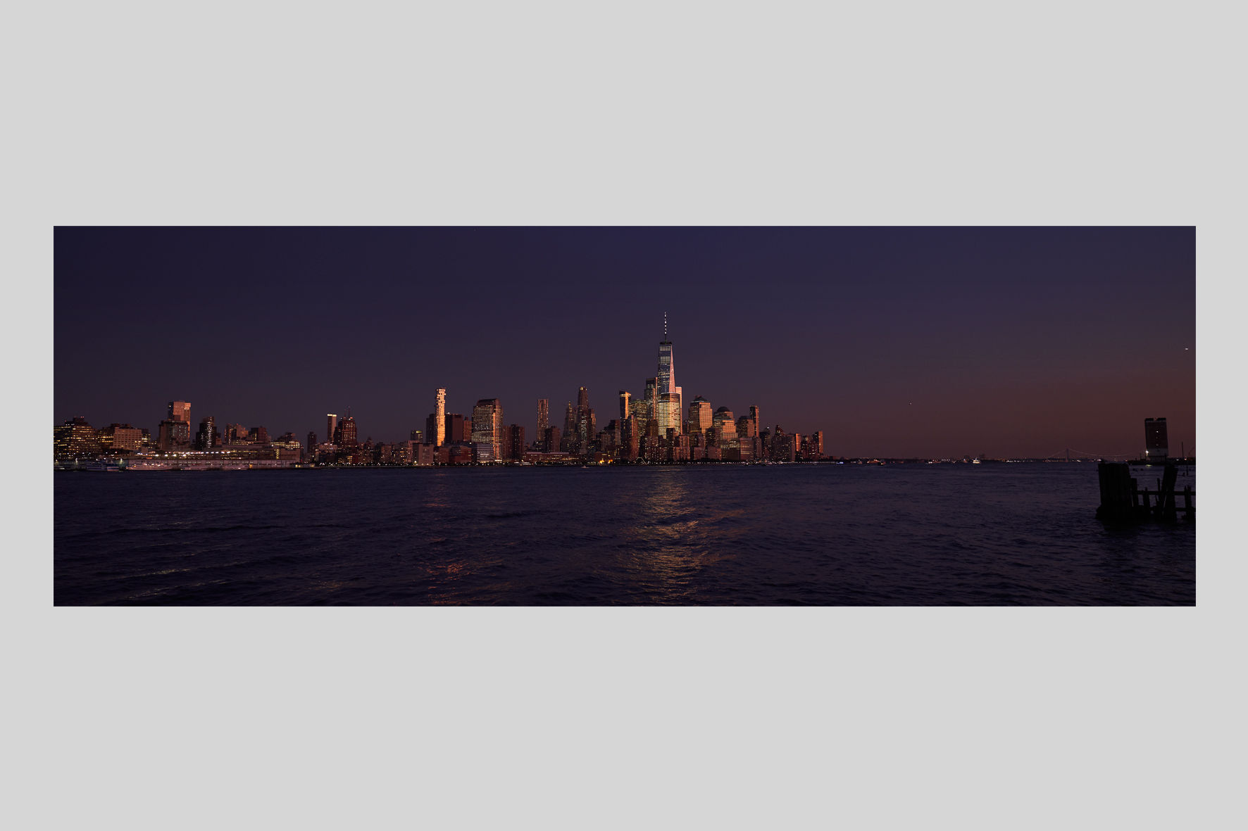 手漉き和紙,ニューヨーク,写真,インテリア,夕景,マンハッタン,摩天楼,ビル,インテリアフォト,アート,額装,オリジナルプリント,おしゃれ,モダン,横長,和室,プレゼント,壁掛け,壁飾り,装飾,ウォールアート,新築祝い