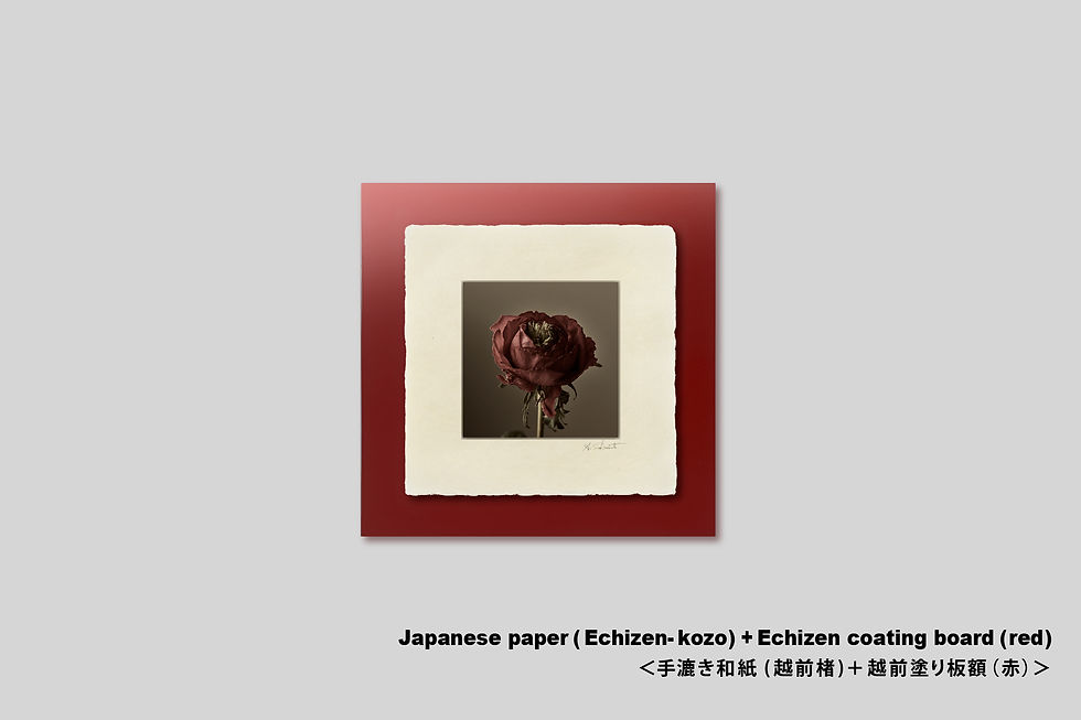 サムネイル： 写真,花,バラ,薔薇,ばら,インテリアフォト,おしゃれ,プレゼント,枯れる,手漉き和紙,和モダン,和室,アート,正方形,額入り,ギャラリー,壁掛け,額装,額縁,写真販売,IGREBOW