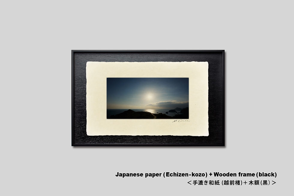 サムネイル： 写真,海,アート,インテリア,IGREBOW,伊豆,水平線,海辺,手漉き和紙,ギャラリー,写真販売,額入り,和モダン,和室,額装,額縁,プレゼント
