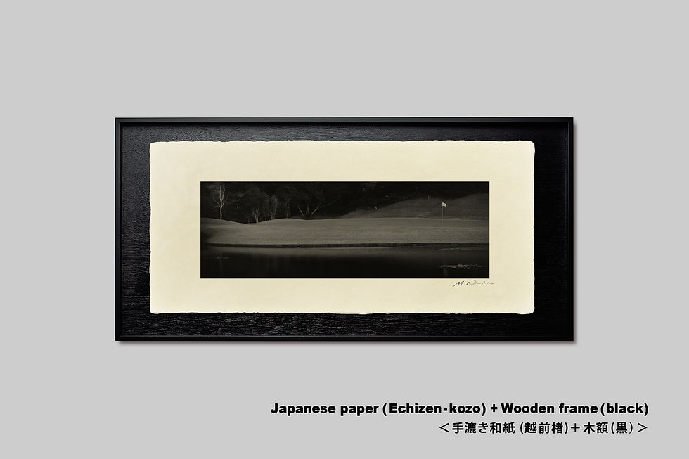 サムネイル： 写真,ゴルフ場,インテリアフォト,コンペ賞品,景品,グリーン,ピン,おしゃれ,プレゼント,アート,額入り,額装,手漉き和紙,オリジナルプリント,モノクロ,フレーム,壁掛け,壁飾り,ギャラリー,IGREBOW,写真販売