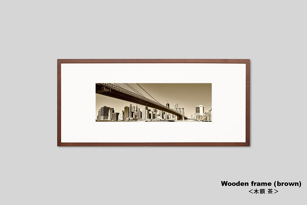 サムネイル： 写真,ニューヨーク,インテリアフォト,マンハッタン,ビル,都会,摩天楼,ブルックリンブリッジ,橋,イーストリバー,アート,額入り,ギャラリー,IGREBOW,額装,額縁,おしゃれ,手漉き和紙,和モダン,プレゼント,和室