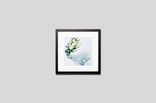 木製ジェッソパネル油絵　　専用　白い花瓶に入れたお花 ot-1136340img1.jpg