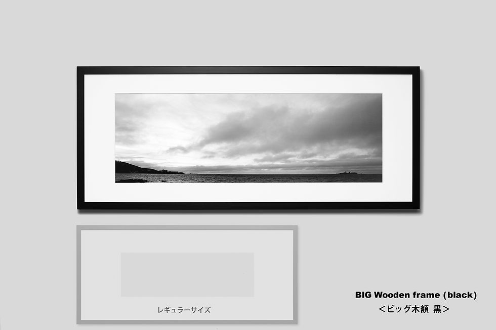 サムネイル： 写真,海,ニューカレドニア,インテリアフォト,モノクロ,ビーチ,海辺,リゾート,南の島,南国,アート,ギャラリー,IGREBOW,写真販売,横長,額入り,額装,額縁,おしゃれ,プレゼント,手漉き和紙,和モダン,和室