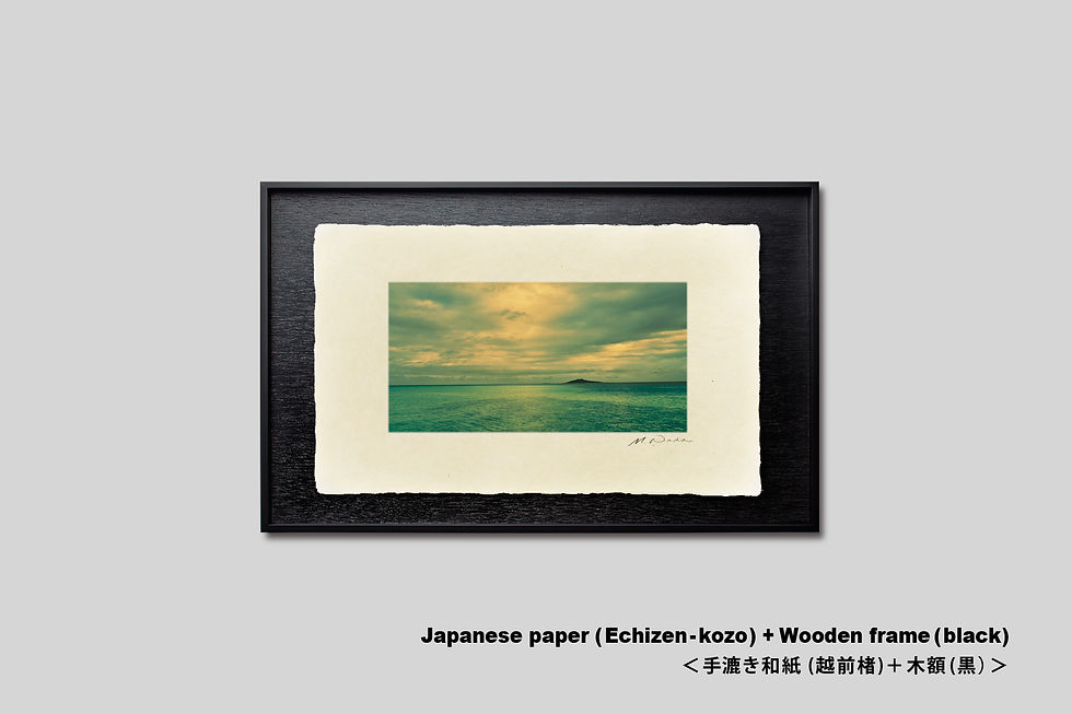 サムネイル： 写真,沖縄,海,アート,インテリア,IGREBOW,宮古島,ビーチ,砂浜,浜辺,海辺,波打ち際,リゾート,南の島,南国,手漉き和紙,ギャラリー,写真販売,額入り,和モダン,和室,額装,額縁,プレゼント