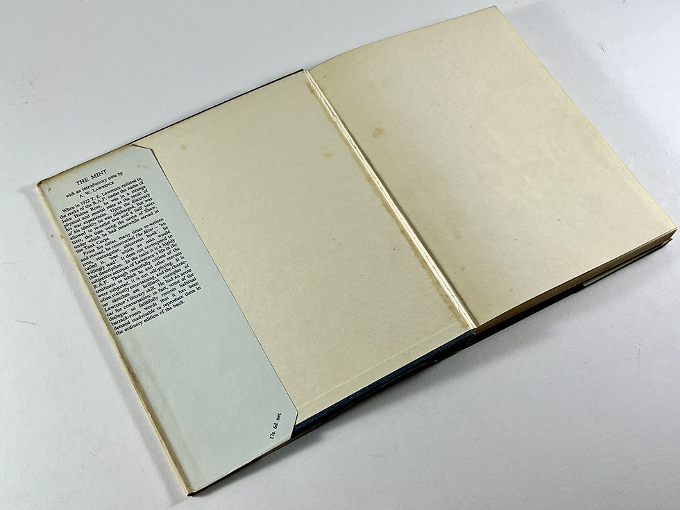 T. E. Lawrence - The Mint - First Edition 1955 - in original cream dust jacket