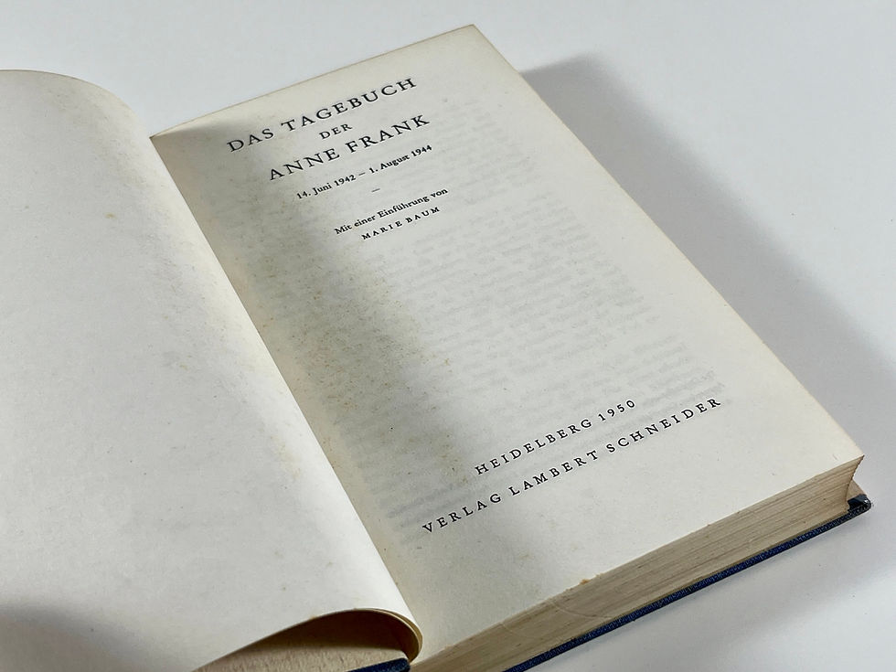 Thumbnail: Anne Frank - The Diary of a Young Girl - German Edition (1950)