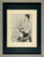 Pablo Picasso - Framed Collotype - Seated Saltimbanque 1930