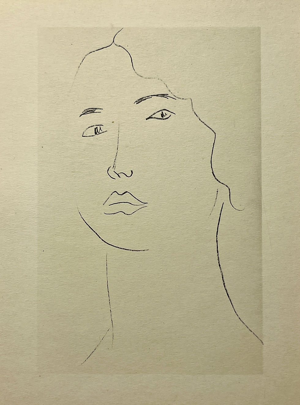 Thumbnail: Henri Matisse - Stone Lithograph - Tete de Femme 1925