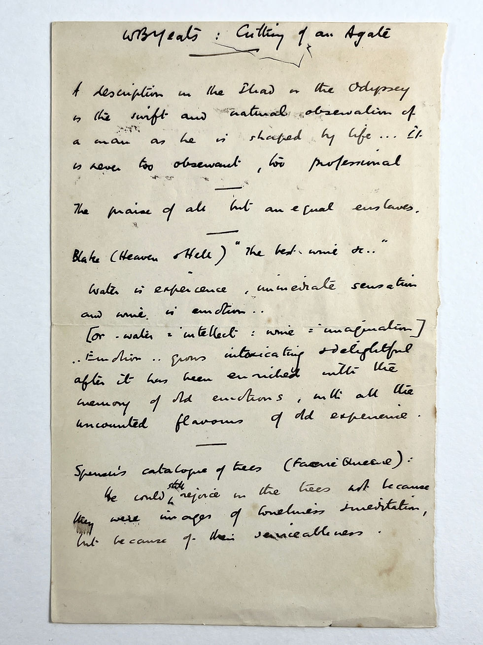 W. B. Yeats The Cutting of An Agate,  First UK 1919