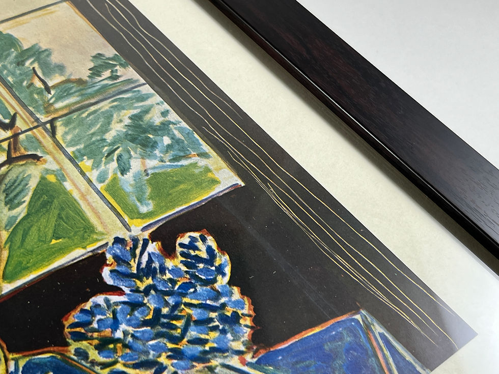 Thumbnail: Henri Matisse rare collotype of The Silence that Lives in Houses 1946 modern dark frame