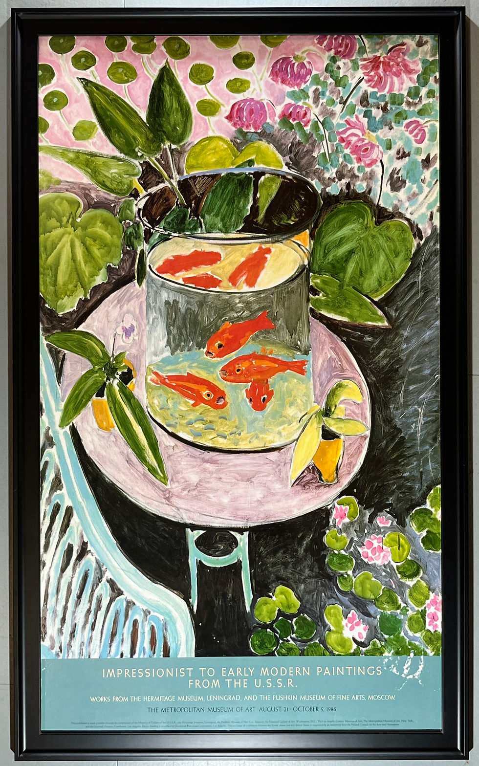 Henri Matisse - Framed Original Poster - Goldfish 1986