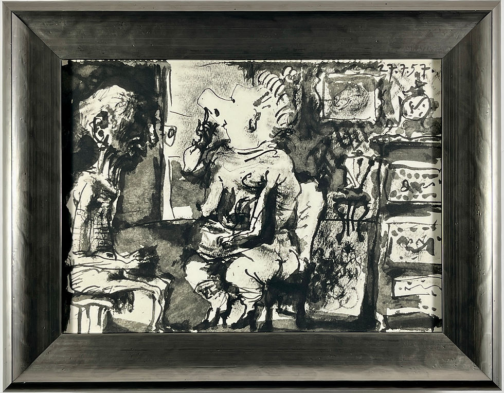 Pablo Picasso - Framed Heliogravure - Interieur 1961