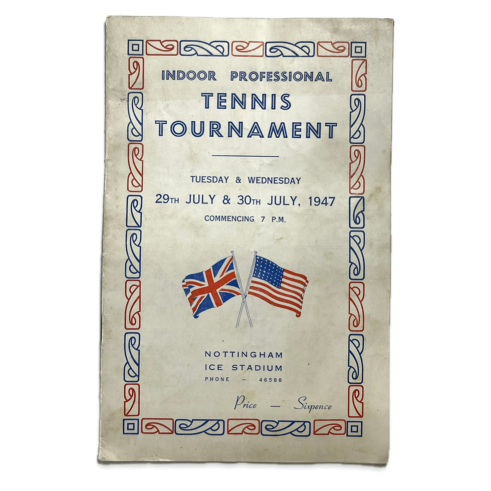 Thumbnail: Signed Official Tennis Programme - International - Bobby Riggs - Pauline Betz 1947