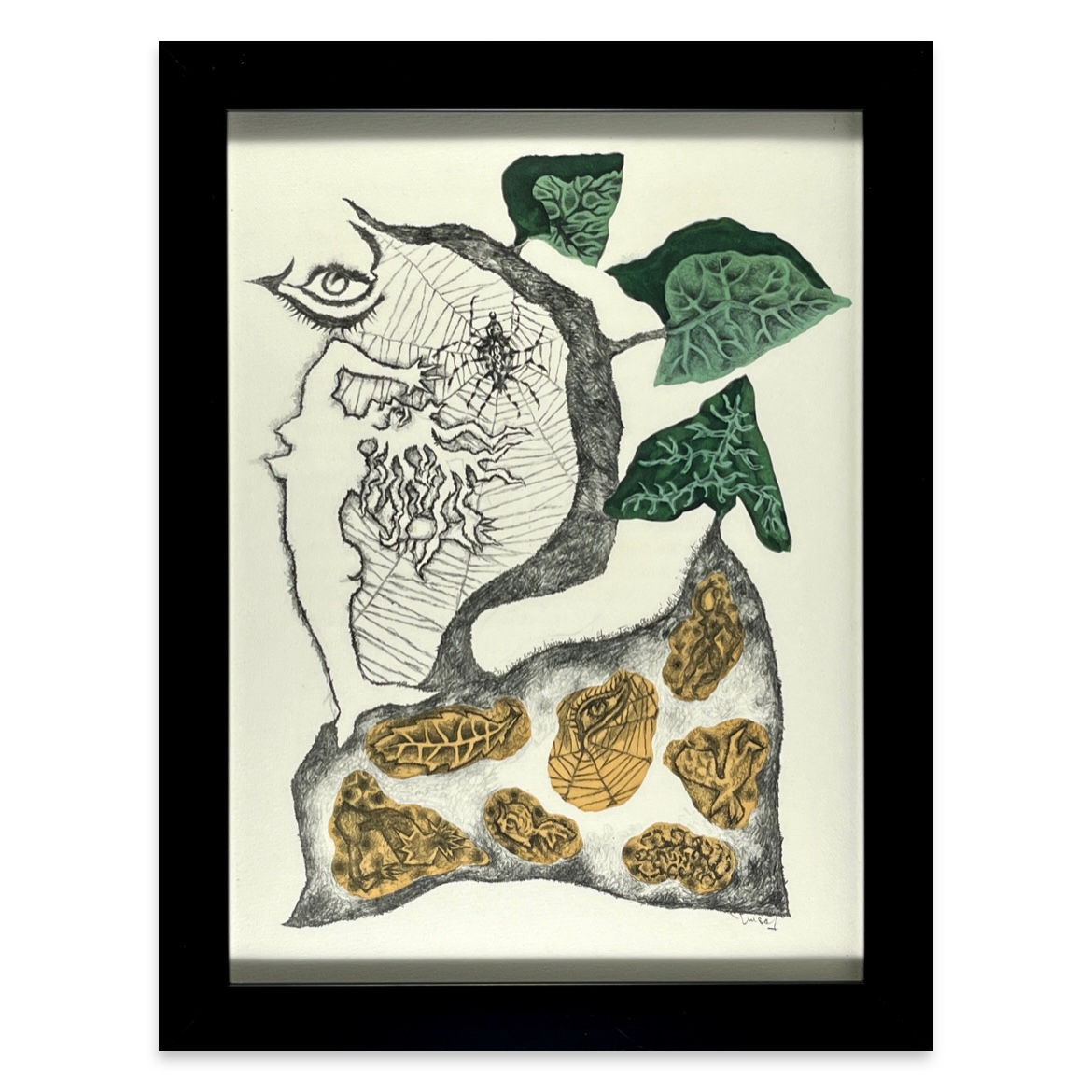Jean Lurcat - Stone Lithograph - The emerald has a sea-green corsele 1965