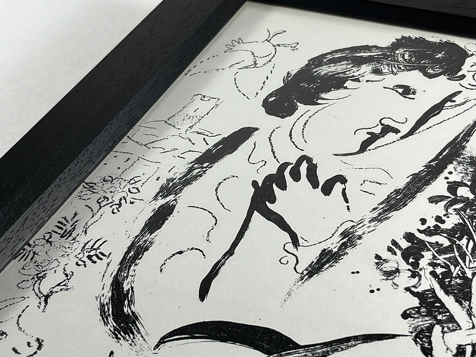 Thumbnail: Marc Chagall - Original Lithograph - Framed - Mourlot - Devant le Tableau 1963
