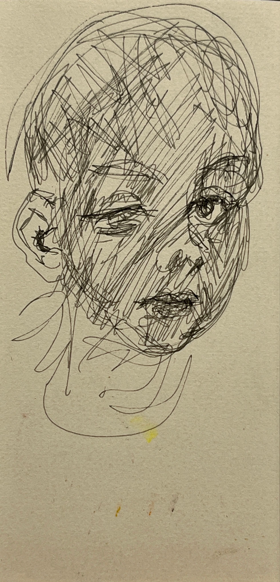 Thumbnail: Auguste-Jean Gaudin, original ink drawing in a contemporary minimalist gold frame