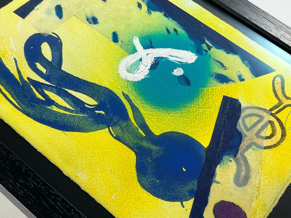 Thumbnail: Joan Pere Viladecans, colourful screen print, Still life 2019, contemporary black gallery frame