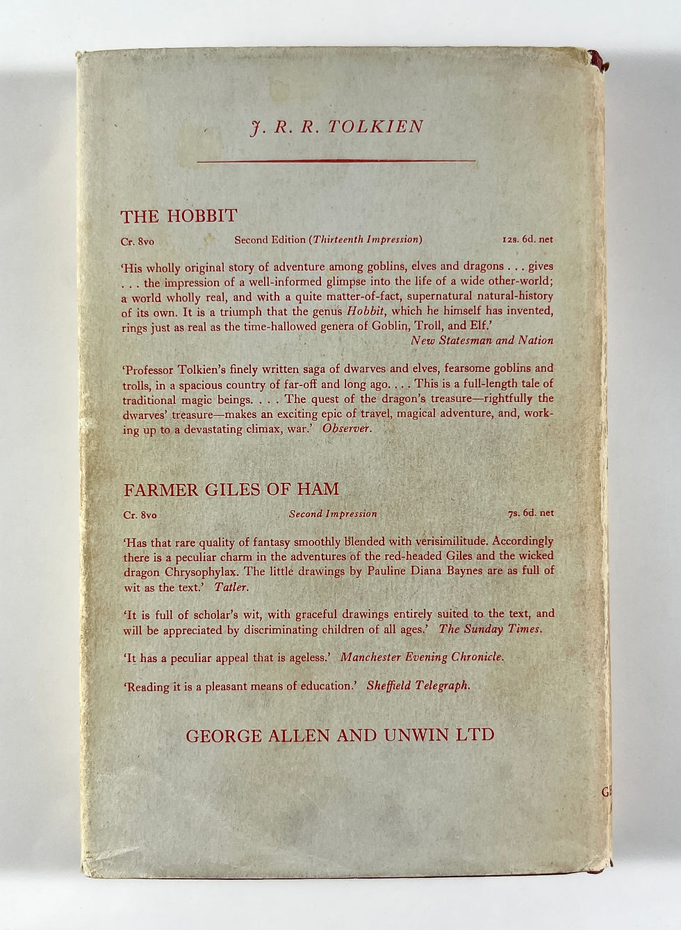 Thumbnail: J. R. R. Tolkien - The Lord of the Rings Trilogy 1962