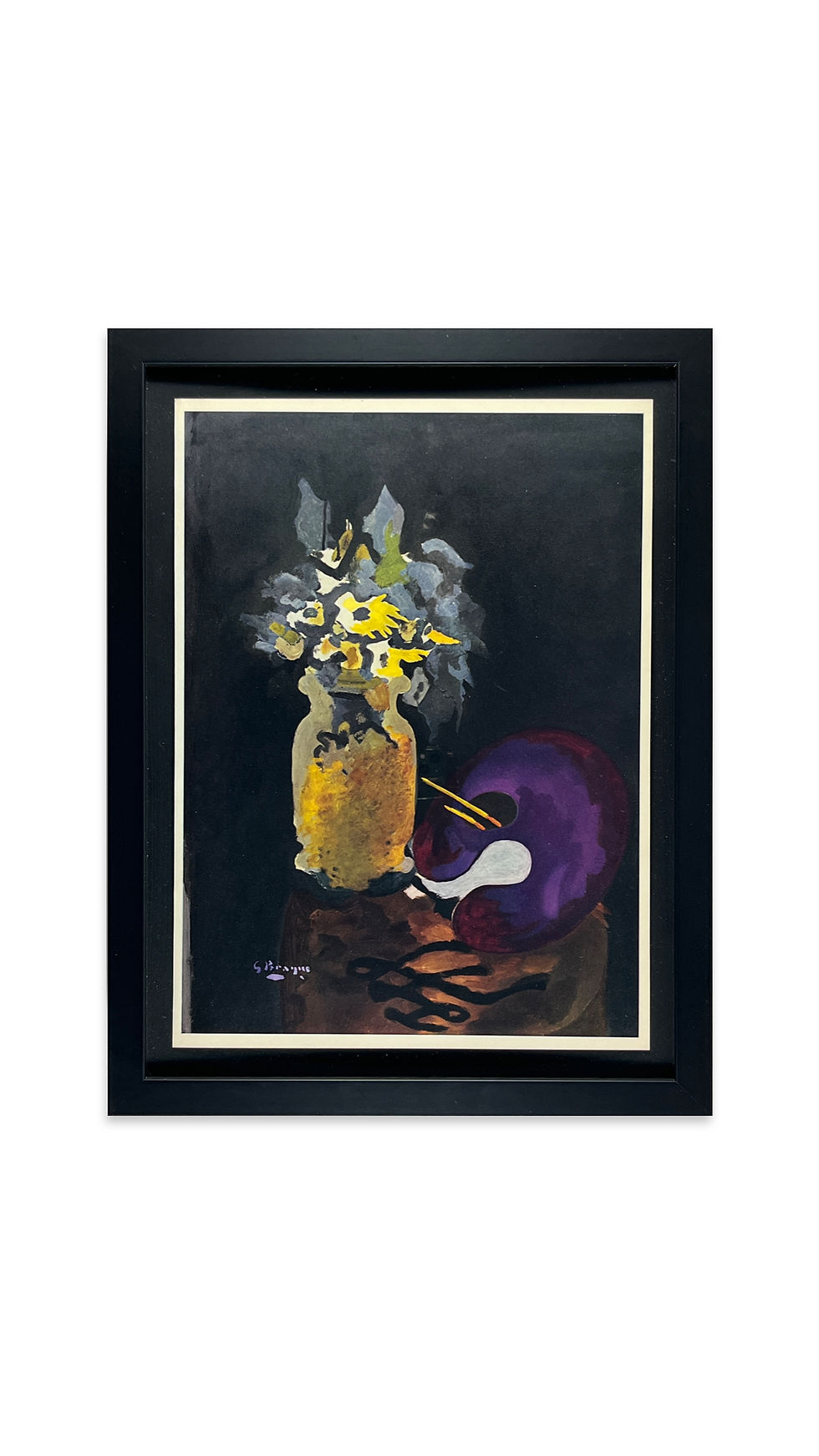 Georges Braque - Lithograph - Vase de fleurs jaunes 1955