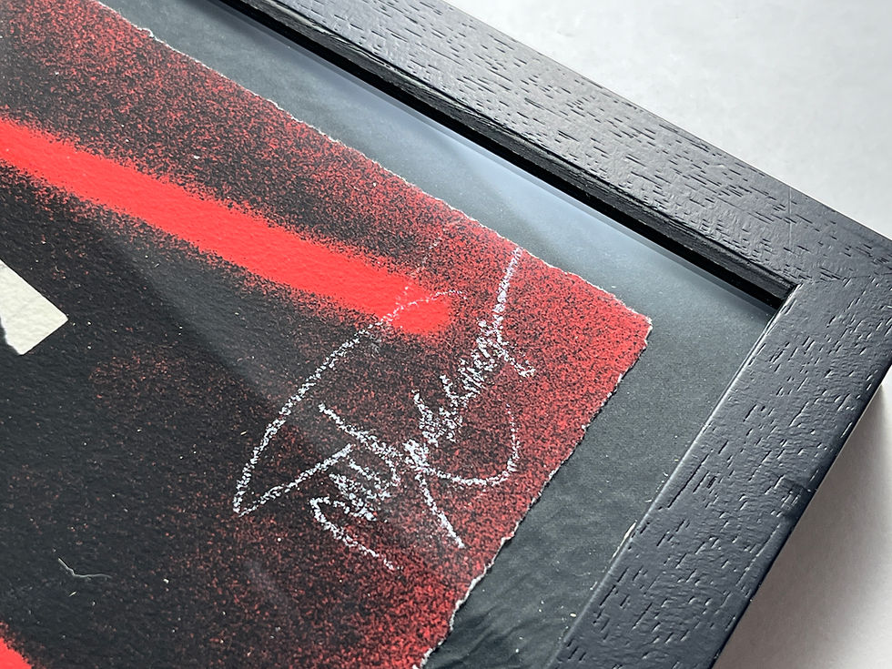 Thumbnail: Joan Pere Viladecans untitled screen print signature framed and glazed  corner view