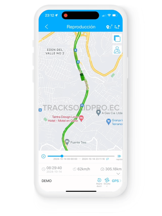 Reproducción de Históricos GPS Tracksolid Pro EC